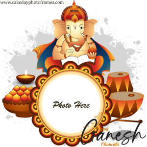 Custom Ganesh Chaturthi Wishing Cards with Name & Picture